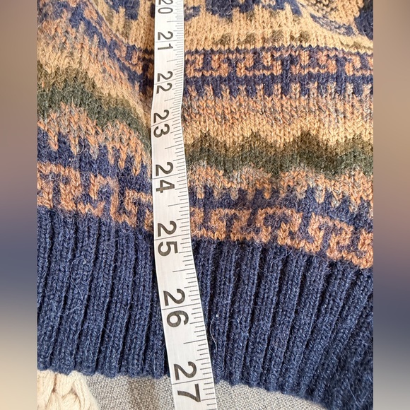 SEBASTIE Alpaca Wool Cardigan Sweater Llama Pattern Vintage Style - Picture 4 of 6